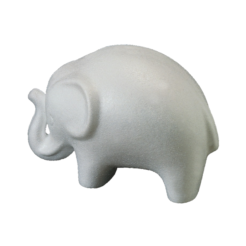 2-piece pack of h.150mm pressed styrofoam elephants - Image 2