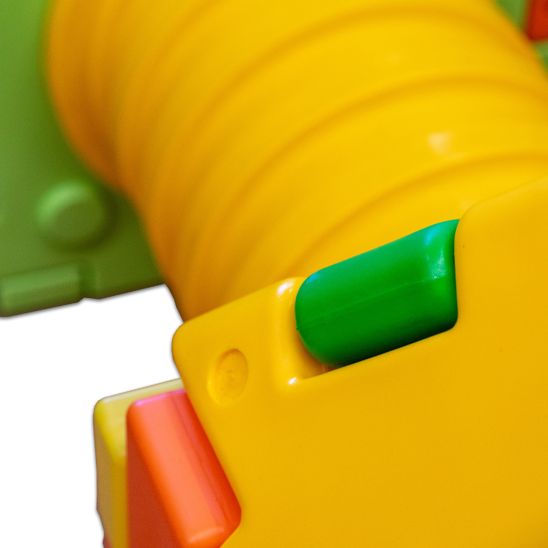 Cubic toy model i2000 - modular play set with 1 large slide and 2 playhouses - Image 4