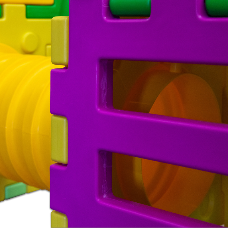 Cubic toy model m2000 - modular play set with 1 large slide, 1 small slide-stair, playhouses, and cubes - Image 7