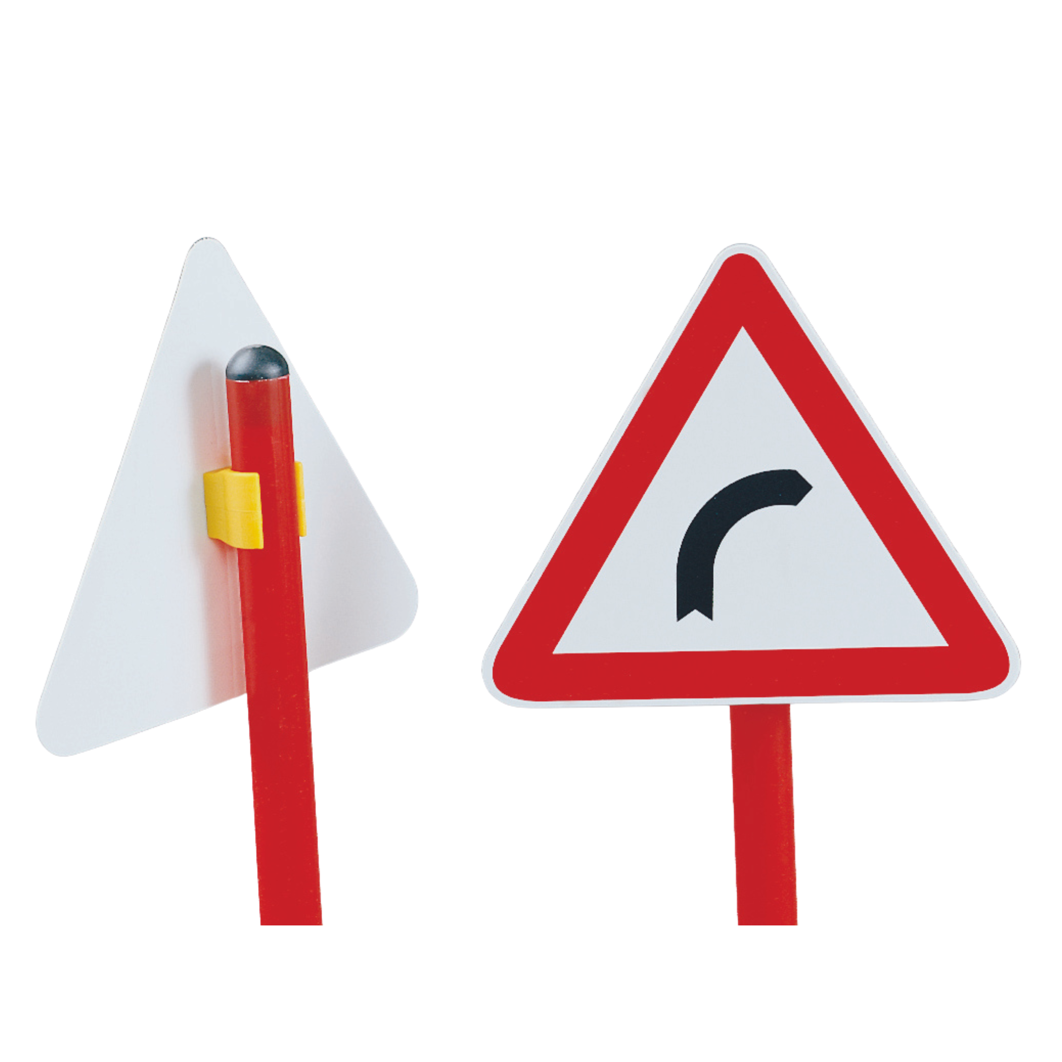 Road education kit a, warning signs and traffic light with functioning lights - Image 4