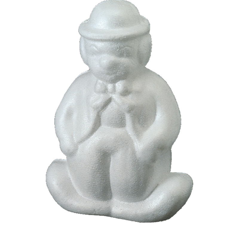 3-piece pack of h.160mm pressed styrofoam clowns