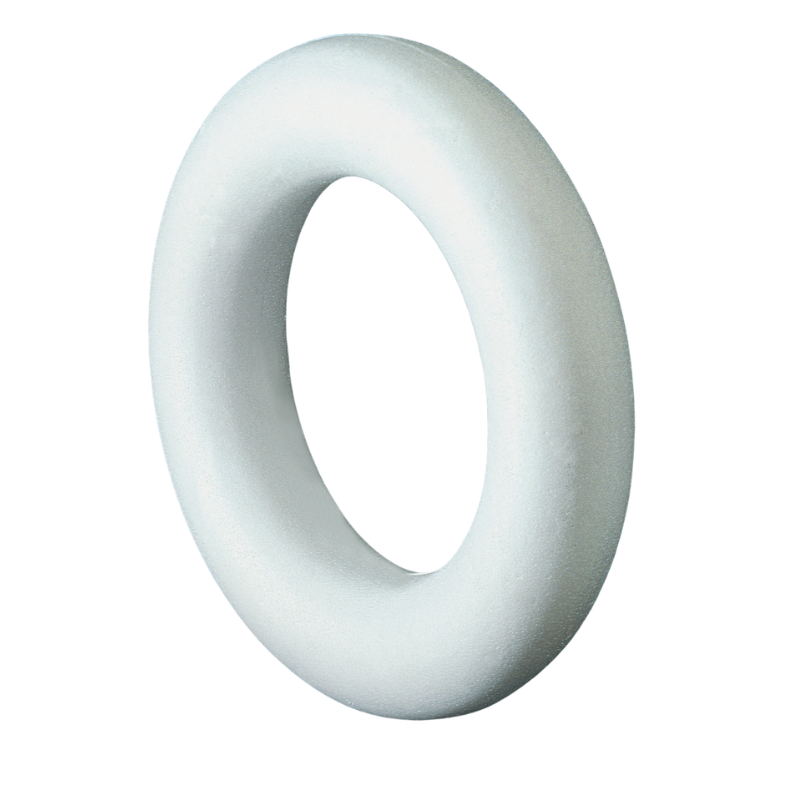 9-piece pack of 220mm pressed styrofoam full wreaths - Image 2