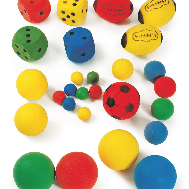 Red sponge rugby ball with pattern - Image 2