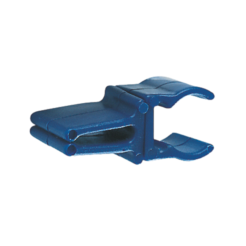 Rotating connector clip for flat hoop-pole