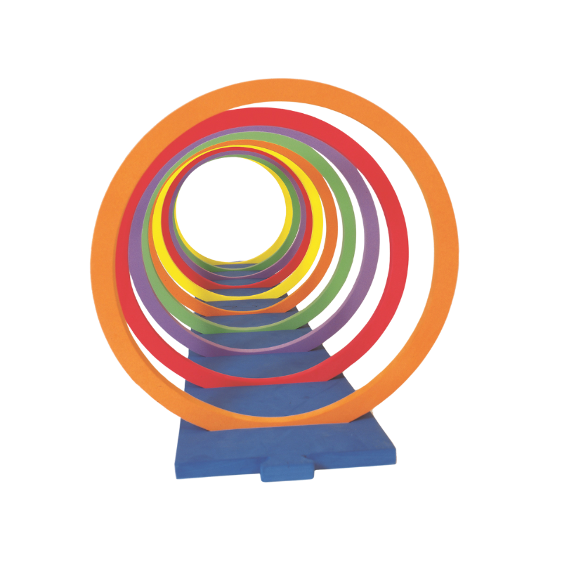 Multicolor vortex tunnel course