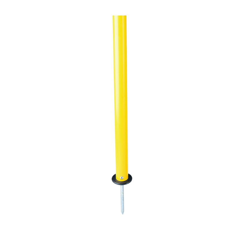 Fluorescent fixed pole h. 180 cm with galvanized steel spike and large abs base