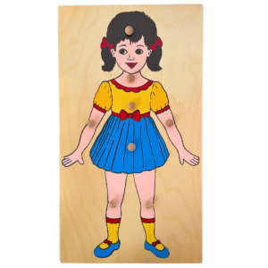 Puzzle corpo bambina in legno
