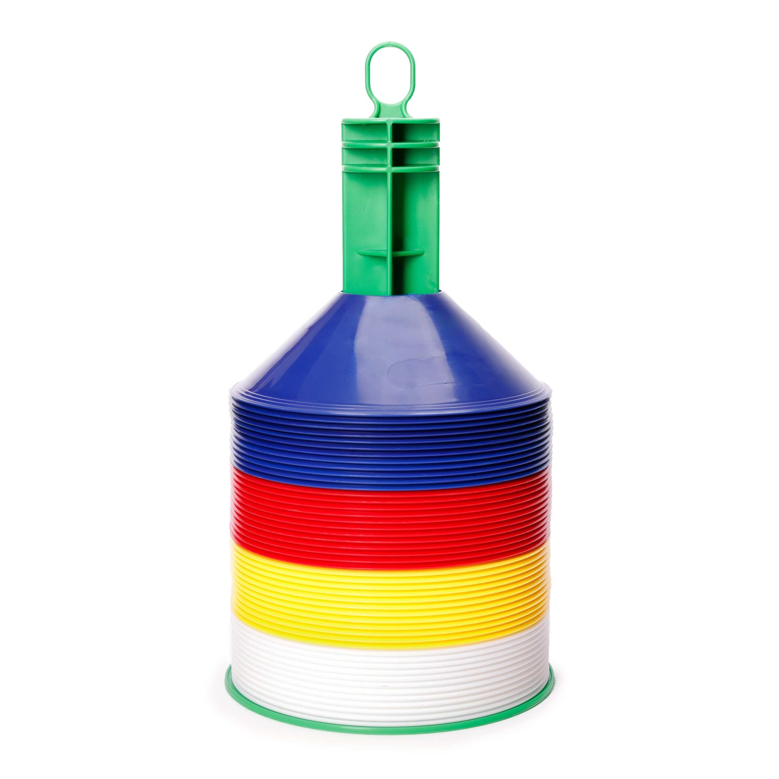 Set delimitatori sportivi impilabili multicolore con supporto